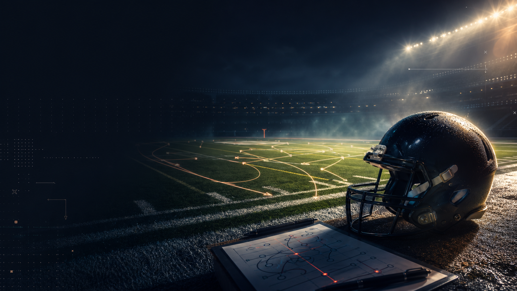 Original tactical football field artwork